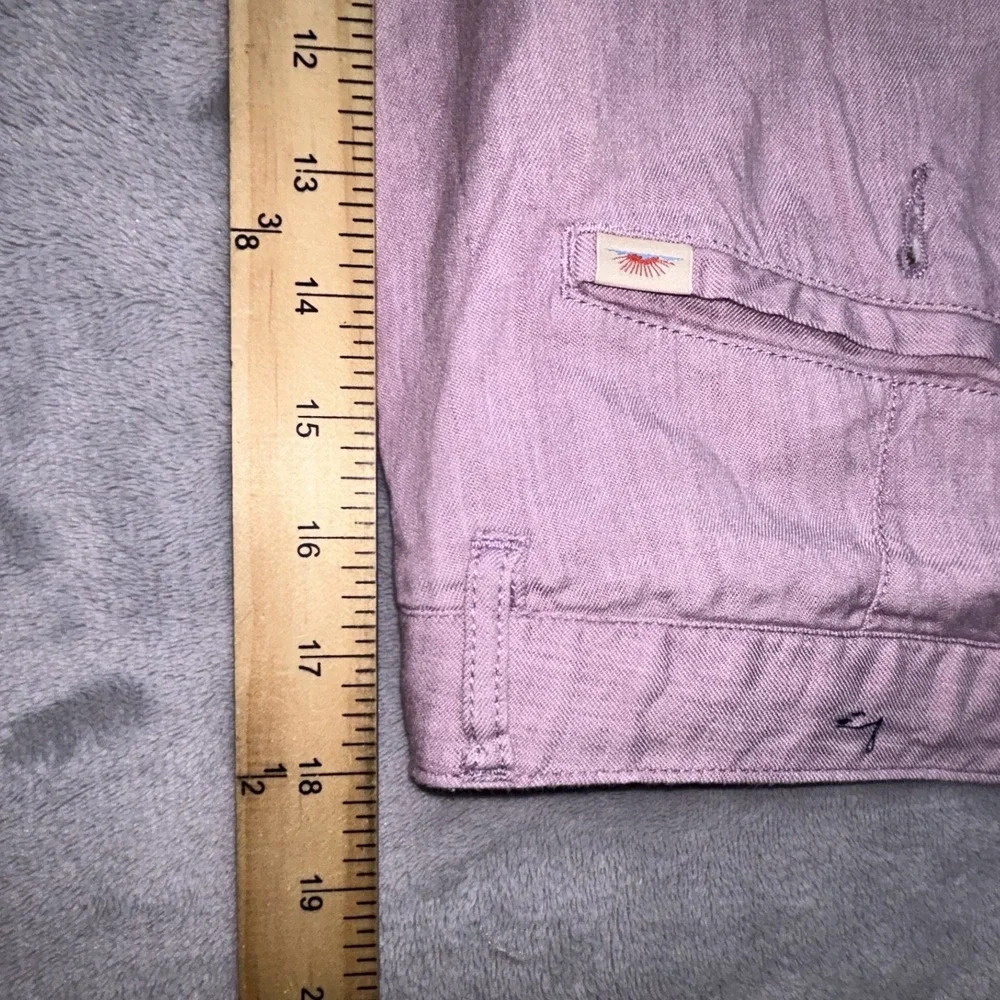 Faherty Shorts Mens 36 Pink Linen Blend Casual Chino Lightweight Summer Pockets